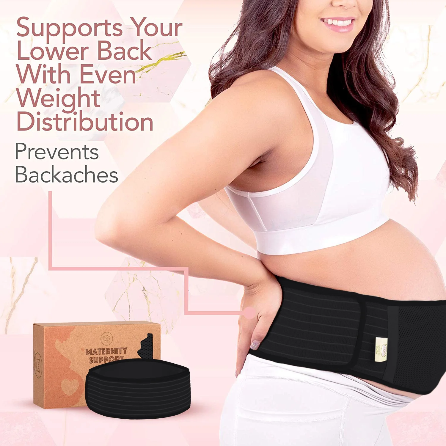 KeaBabies Maternity Support Belt (Midnight Black, One Size) - Image 5