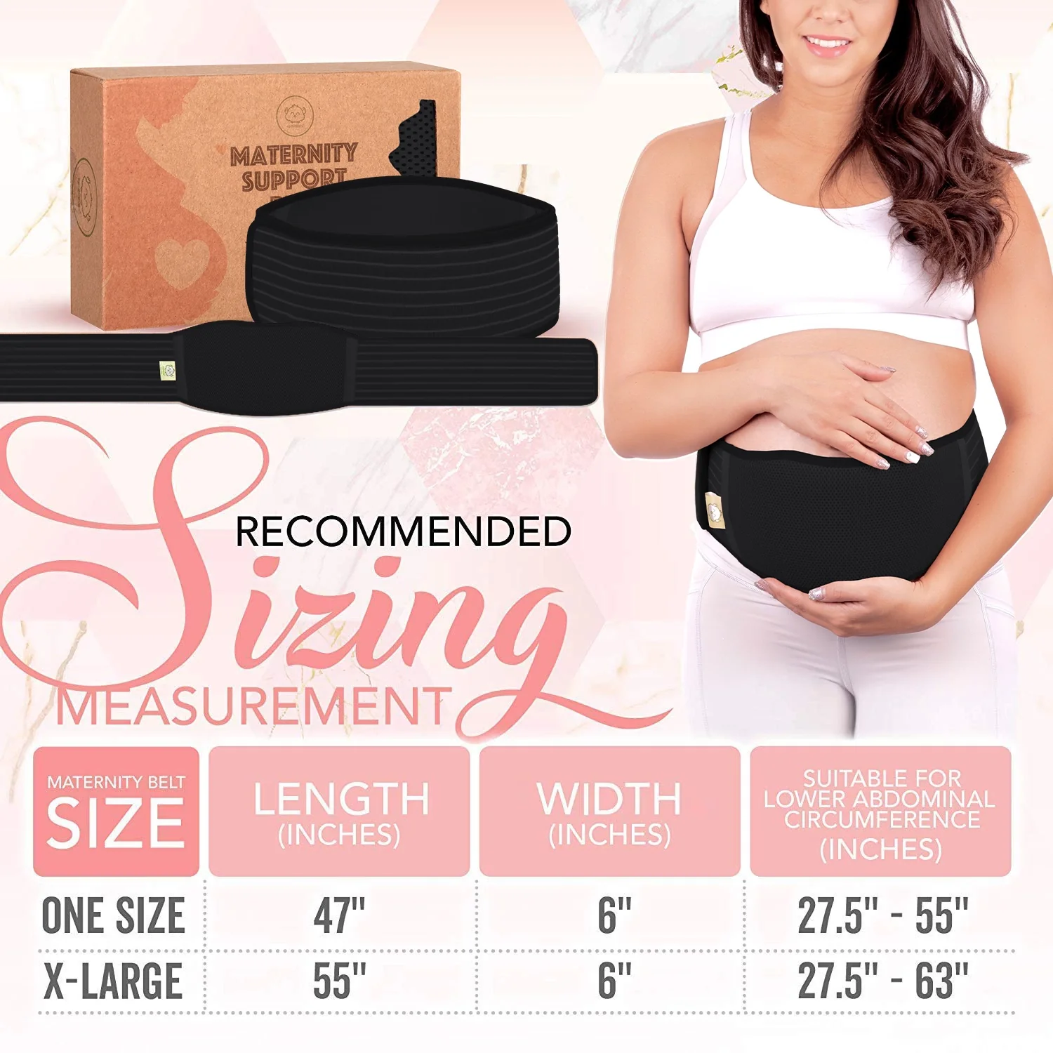 KeaBabies Maternity Support Belt (Midnight Black, One Size) - Image 7